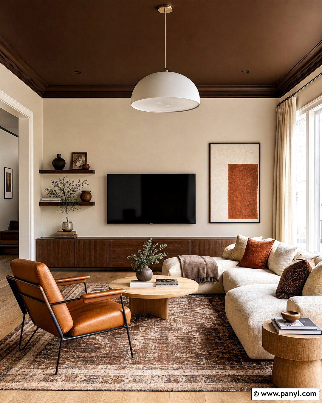 Brown Ceiling Neutral Room - 20 brown rooms paint ideas