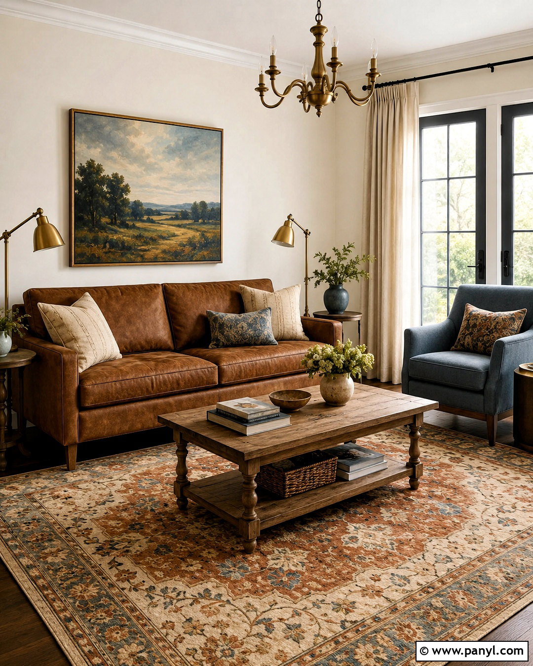 Brown Couch With A Vintage Rug - 20 living room inspiration brown couch ideas