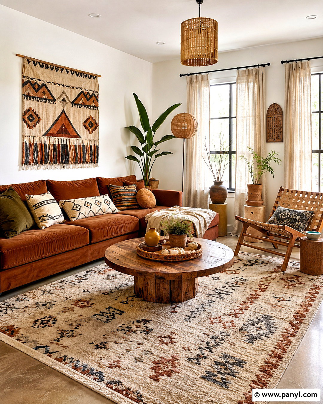 Brown Couch With Boho Decor - 20 living room inspiration brown couch ideas