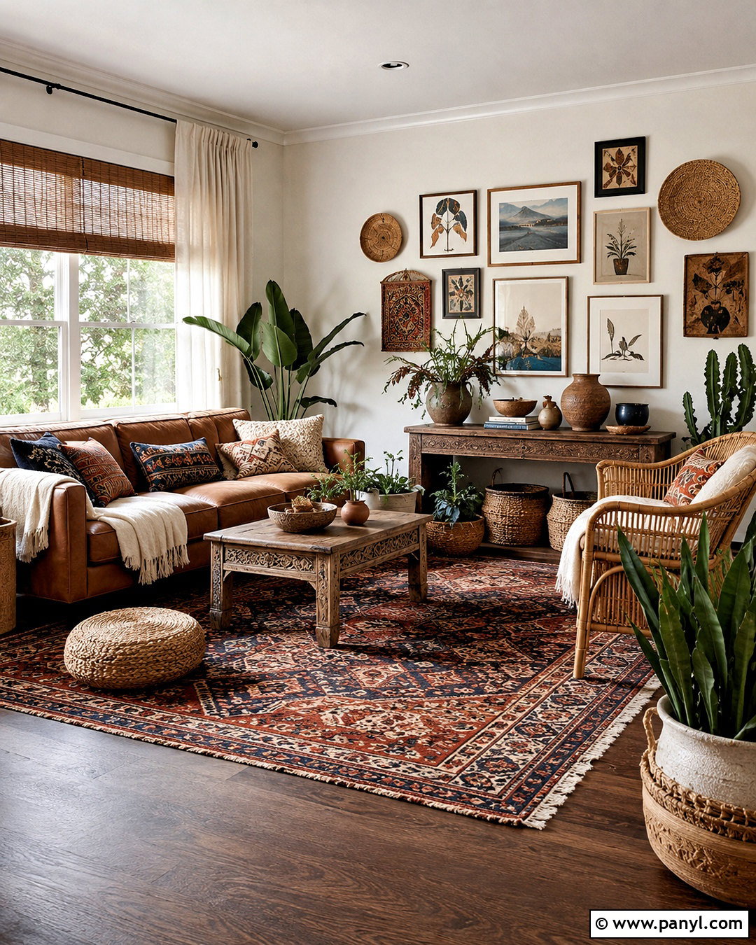 Brown Couch With Boho Decor - 20 living room designs with brown couches