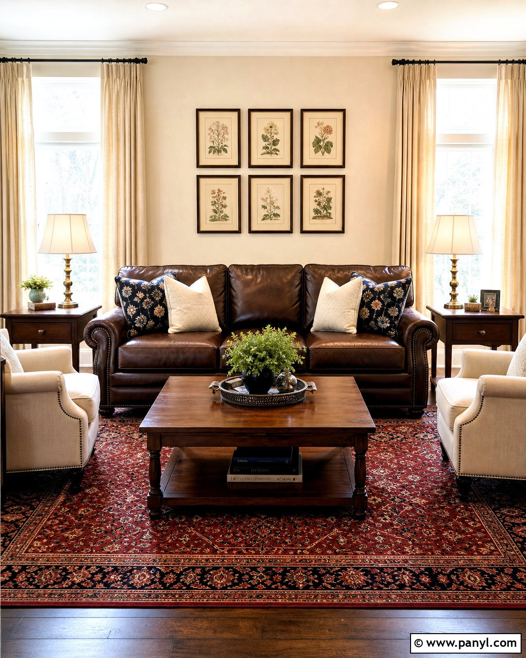 Brown Couch With Burgundy And Cream - 20 living room brown couch color schemes