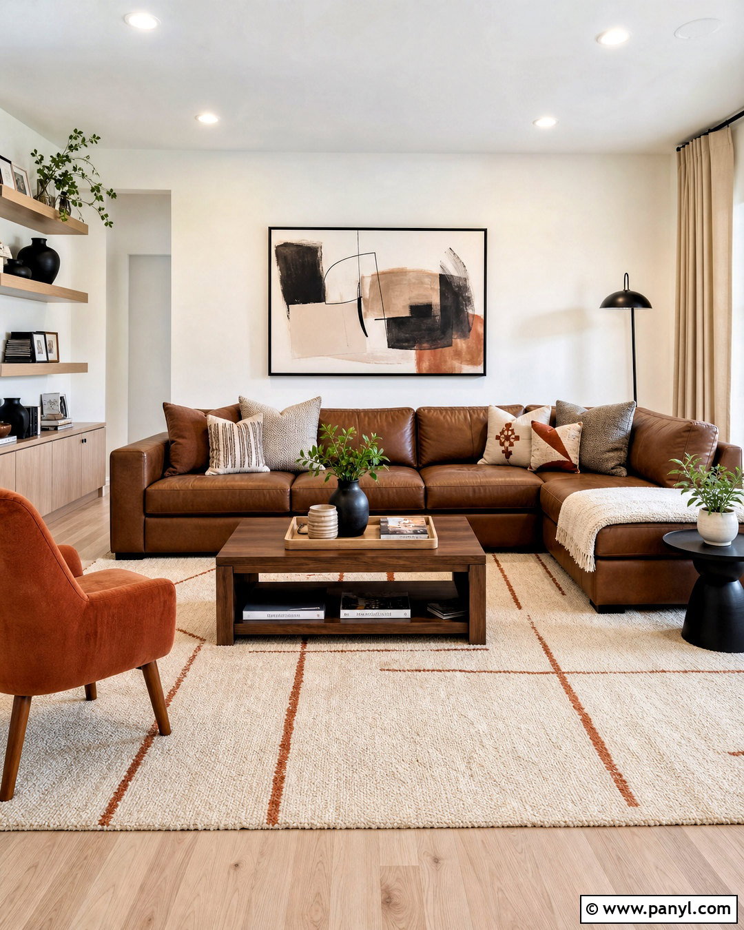 Brown Couch With Burnt Orange - 20 living room brown couch color schemes
