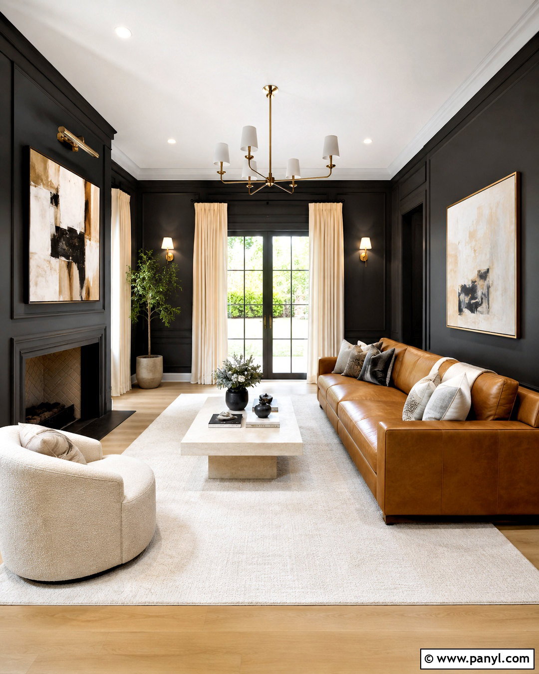 Brown Couch With Charcoal Walls - 20 living room inspiration brown couch ideas