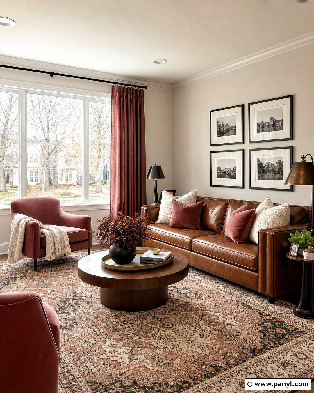 Brown Couch With Dusty Rose - 20 living room brown couch color schemes