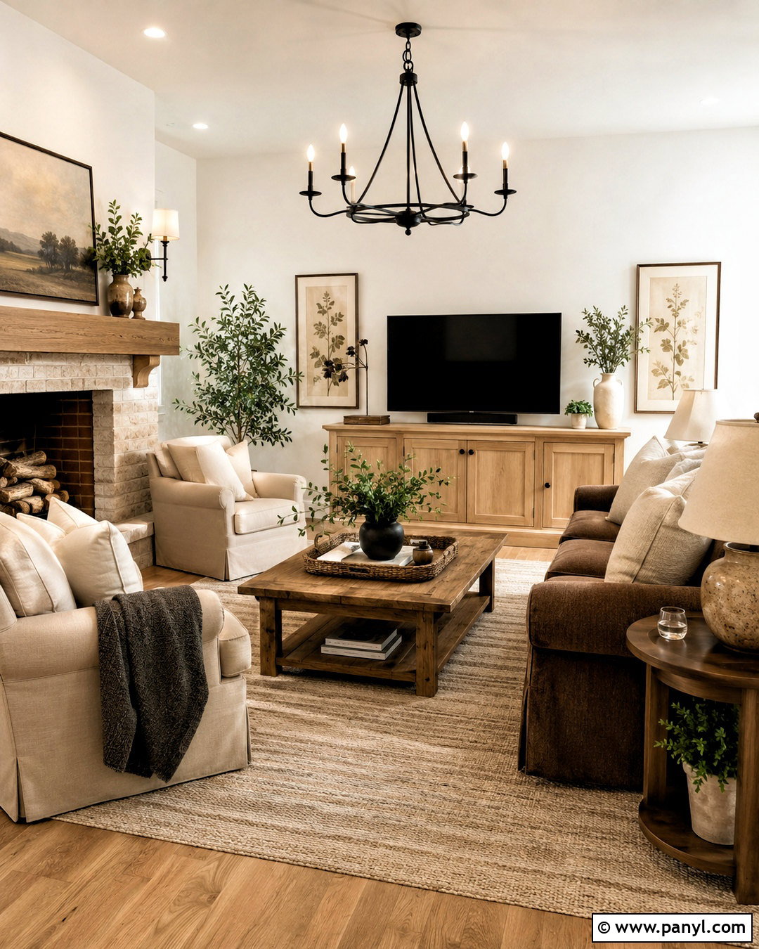 Brown Couch With Farmhouse Decor - 20 living room designs with brown couches