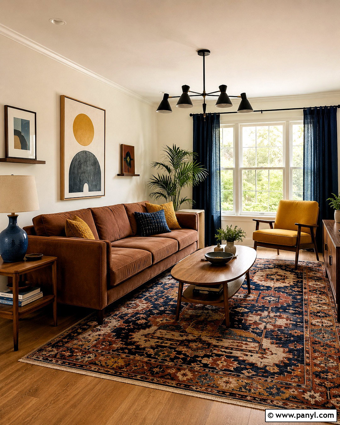 Brown Couch With Mustard Yellow Accents - 20 living room inspiration brown couch ideas