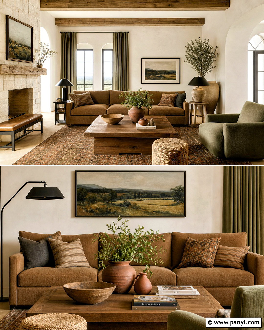 Brown Couch With Rust And Olive - 20 living room brown couch color schemes