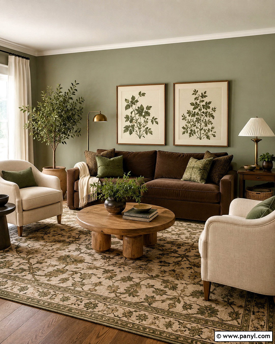Brown Couch With Sage Green Walls - 20 living room inspiration brown couch ideas