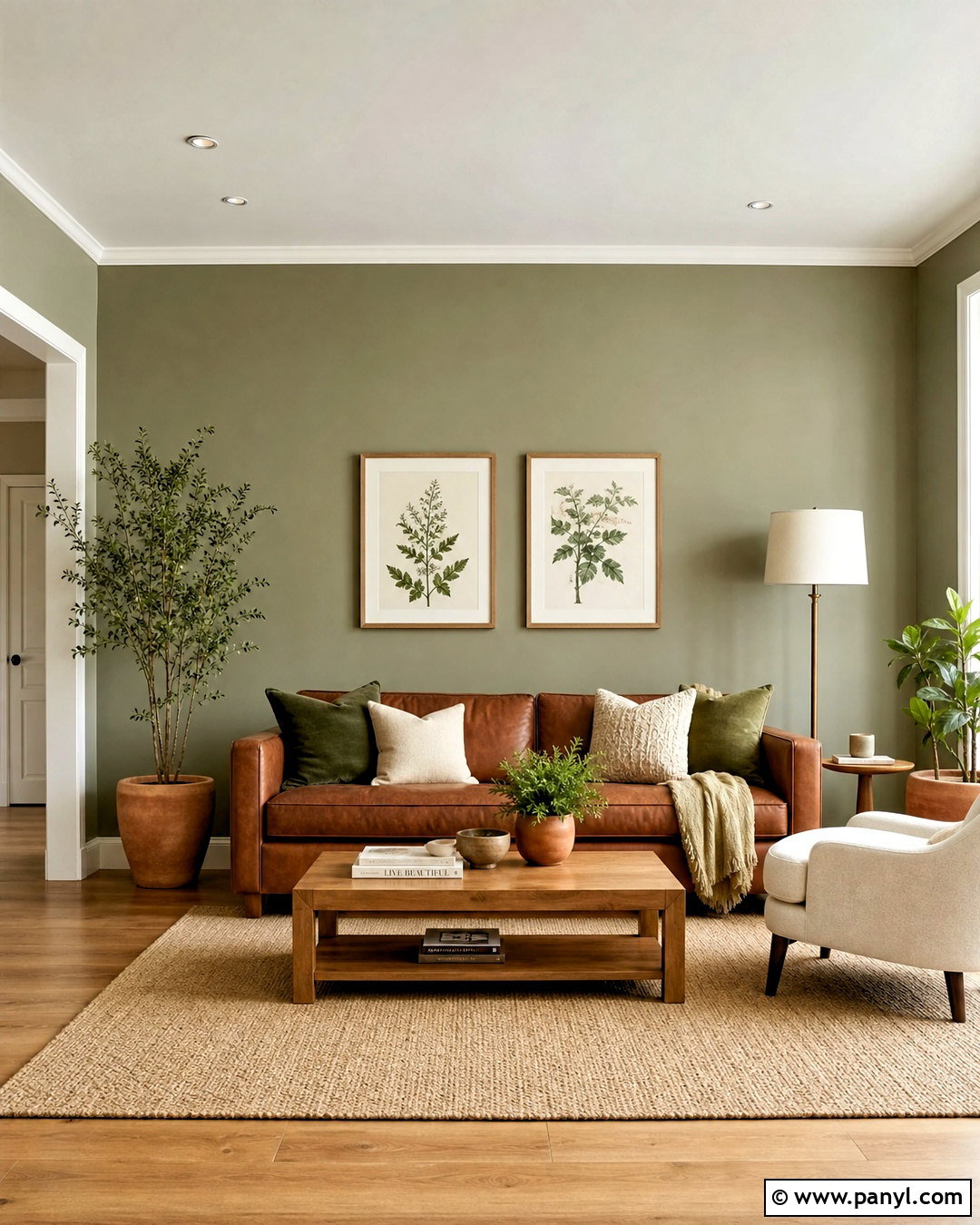 Brown Couch With Sage Green - 20 living room brown couch color schemes