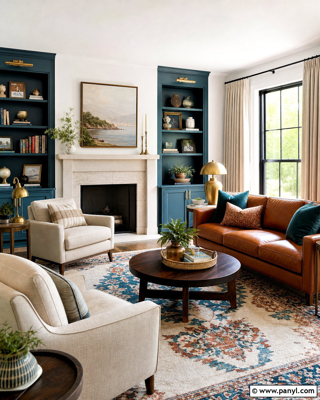 Brown Couch With Teal - 20 living room brown couch color schemes