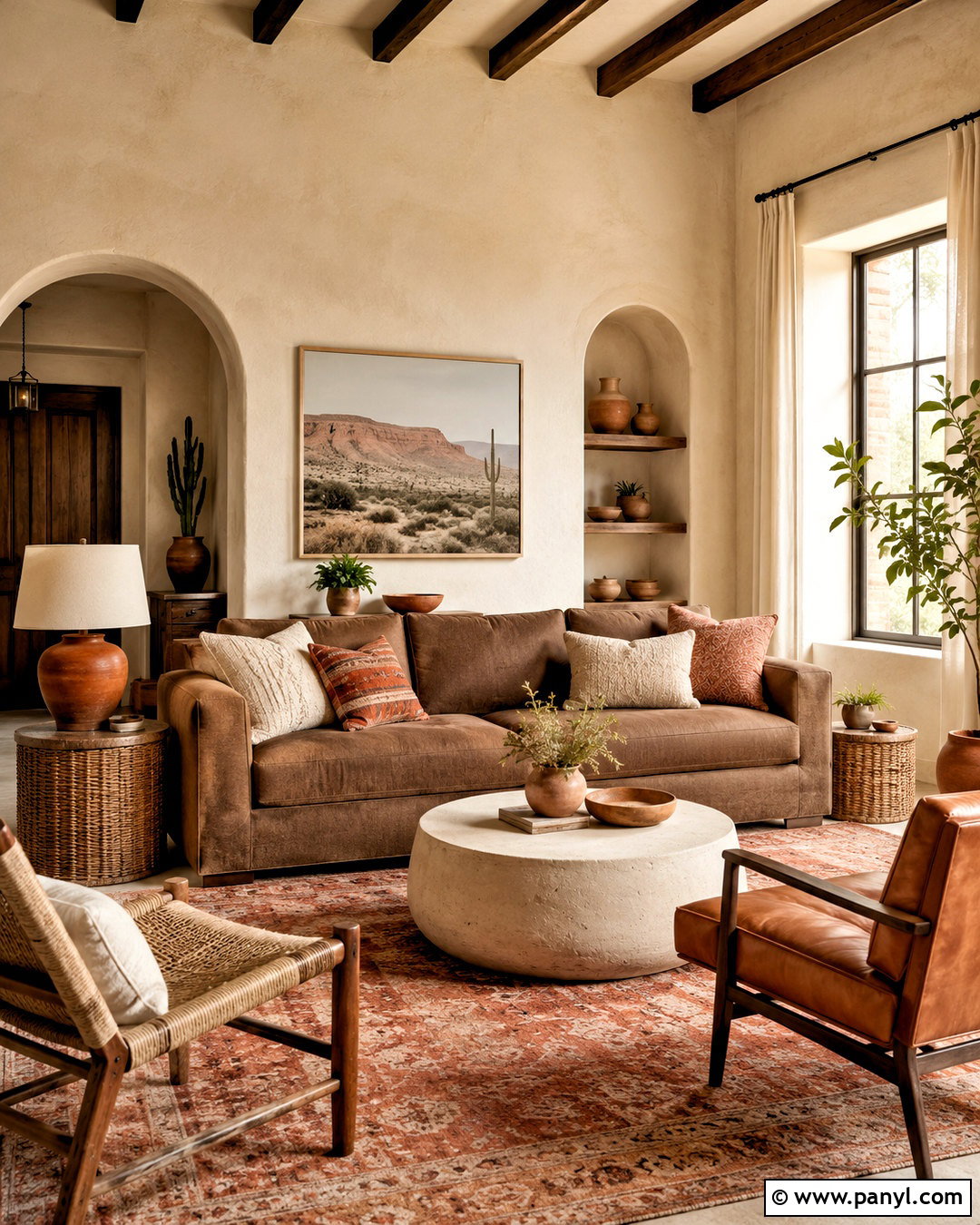 Brown Couch With Terracotta Decor - 20 living room inspiration brown couch ideas