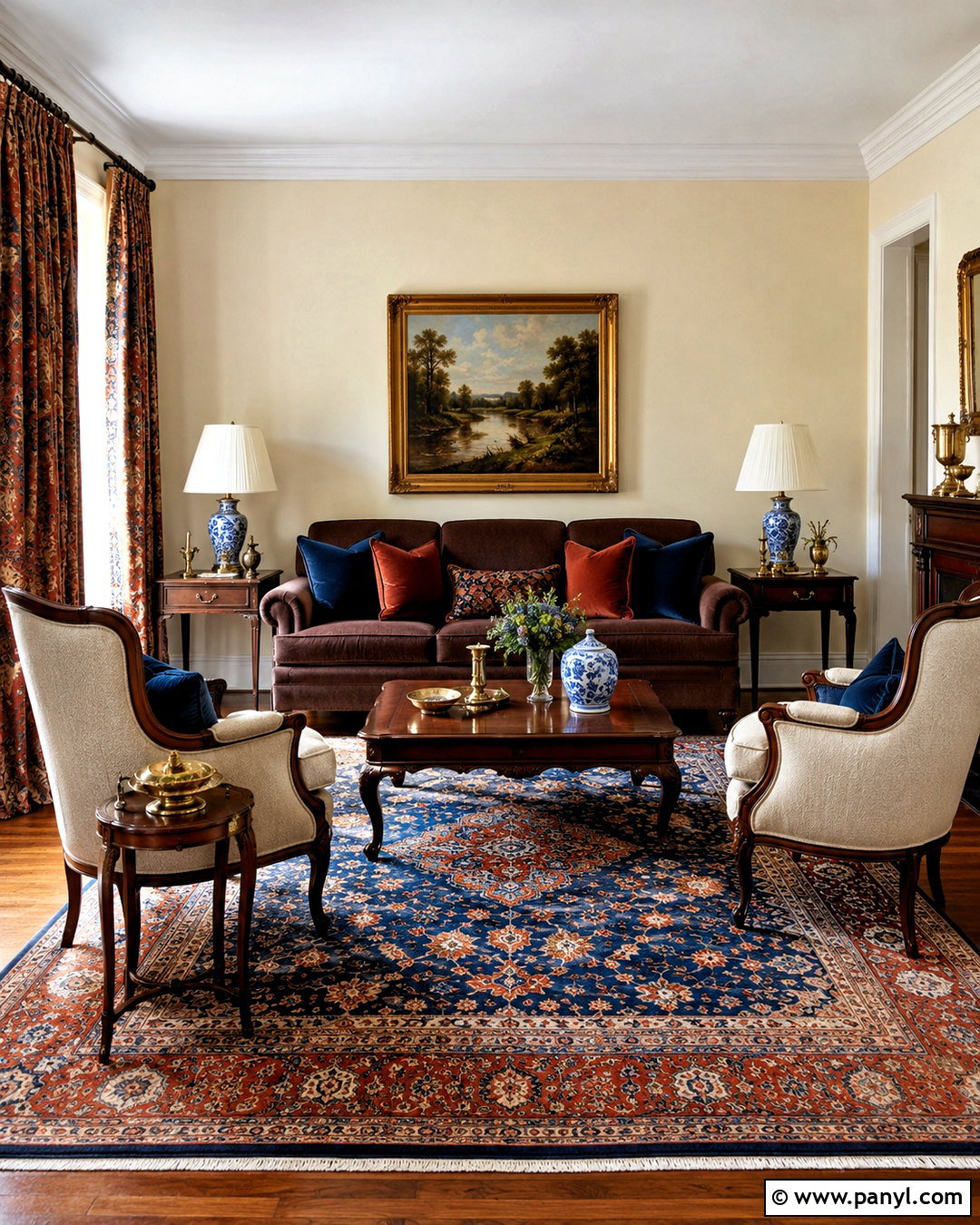 Brown Couch With Traditional Decor - 20 living room designs with brown couches