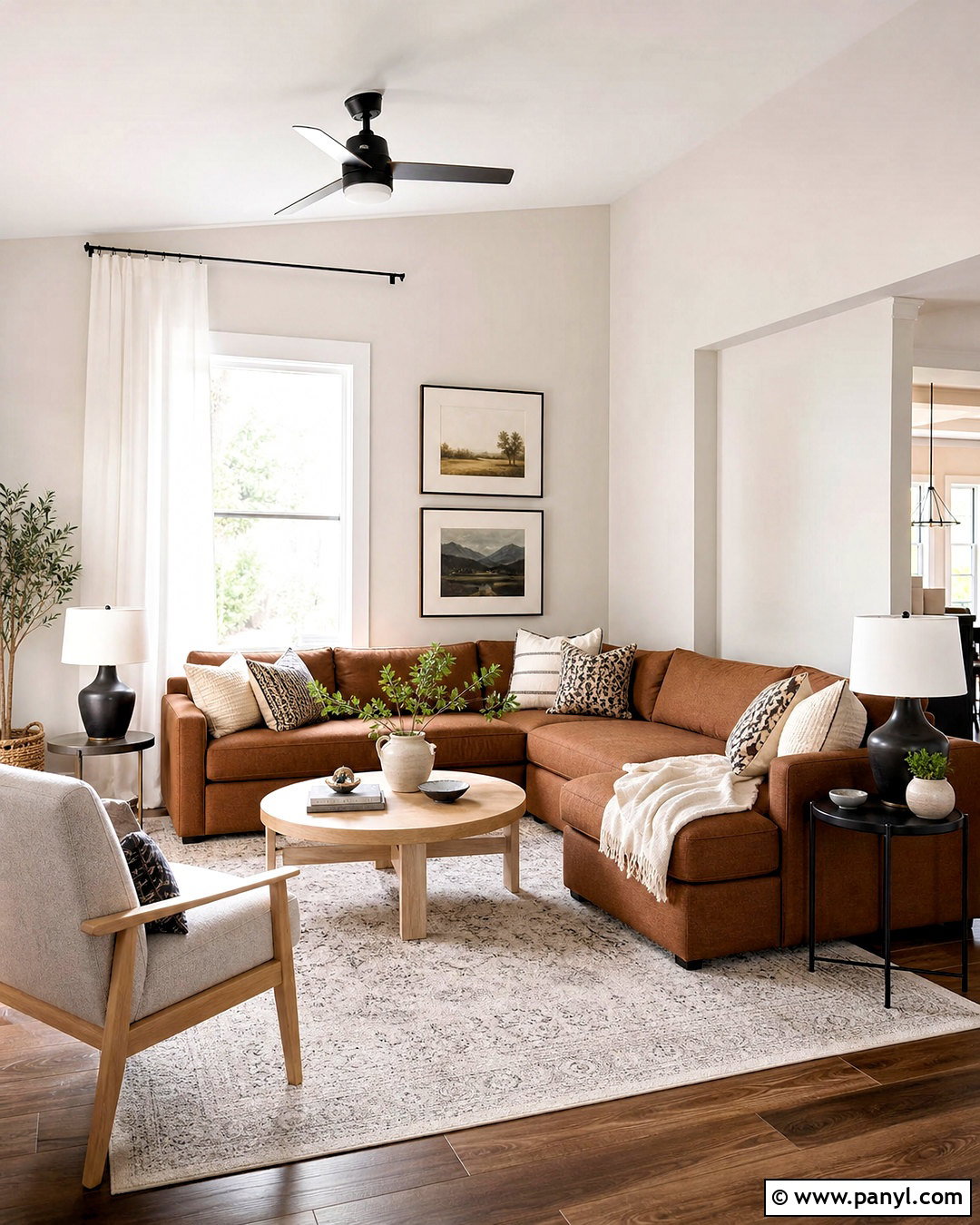 Brown Couch With Warm Gray And White - 20 brown couch decor color schemes