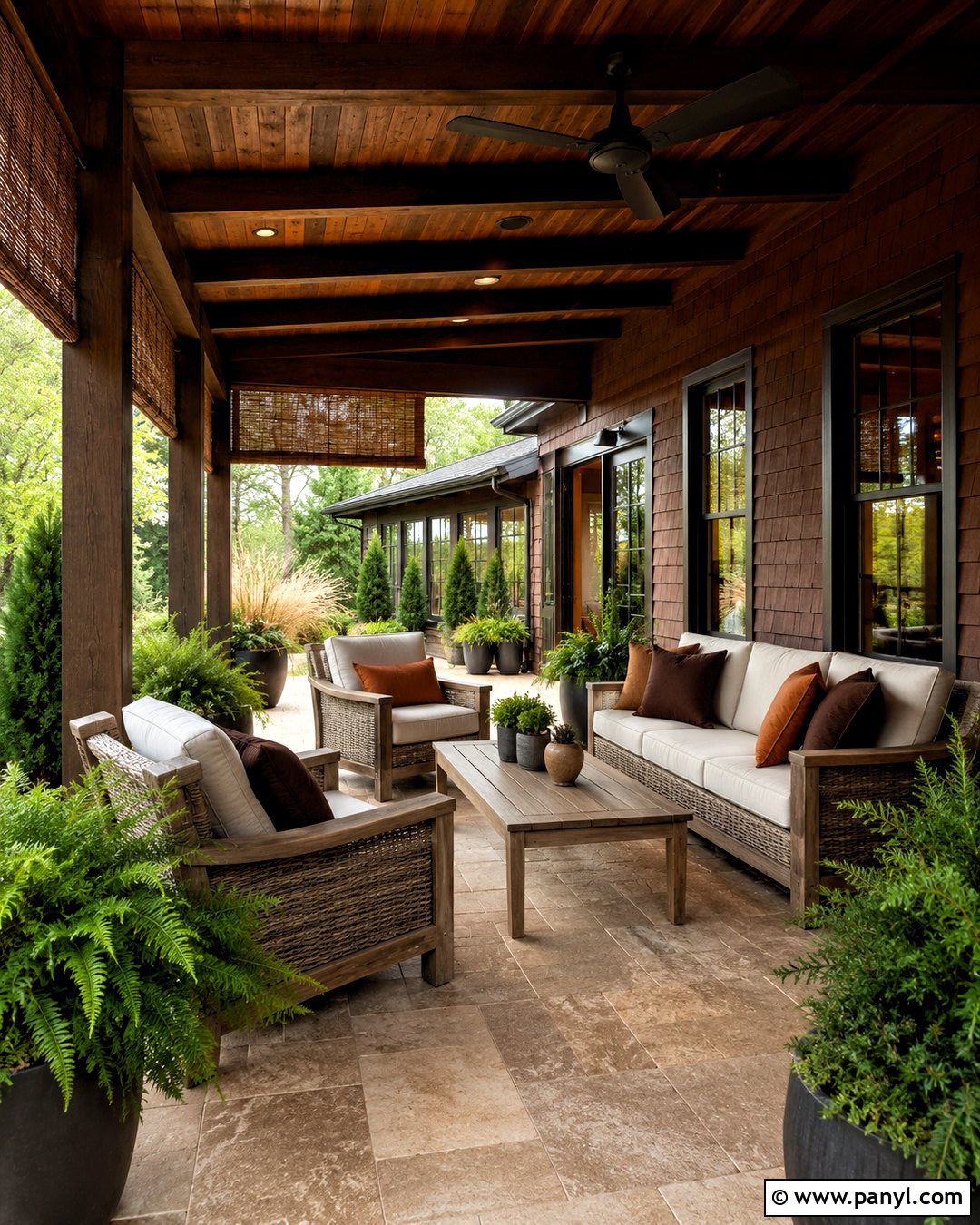 Brown Covered Patio - 20 brown aesthetic house ideas