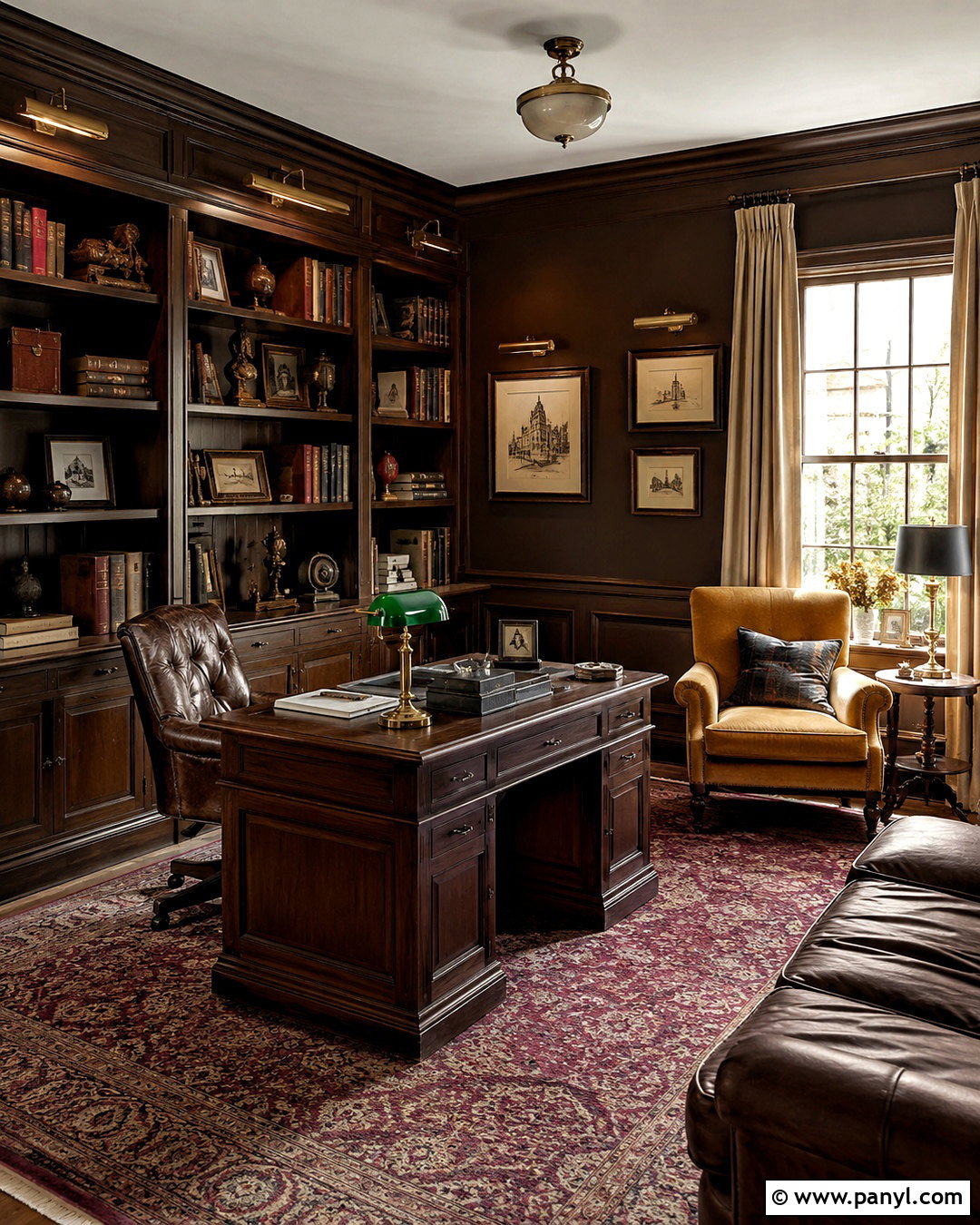 Brown Dark Academia Office - 20 brown aesthetic vintage ideas
