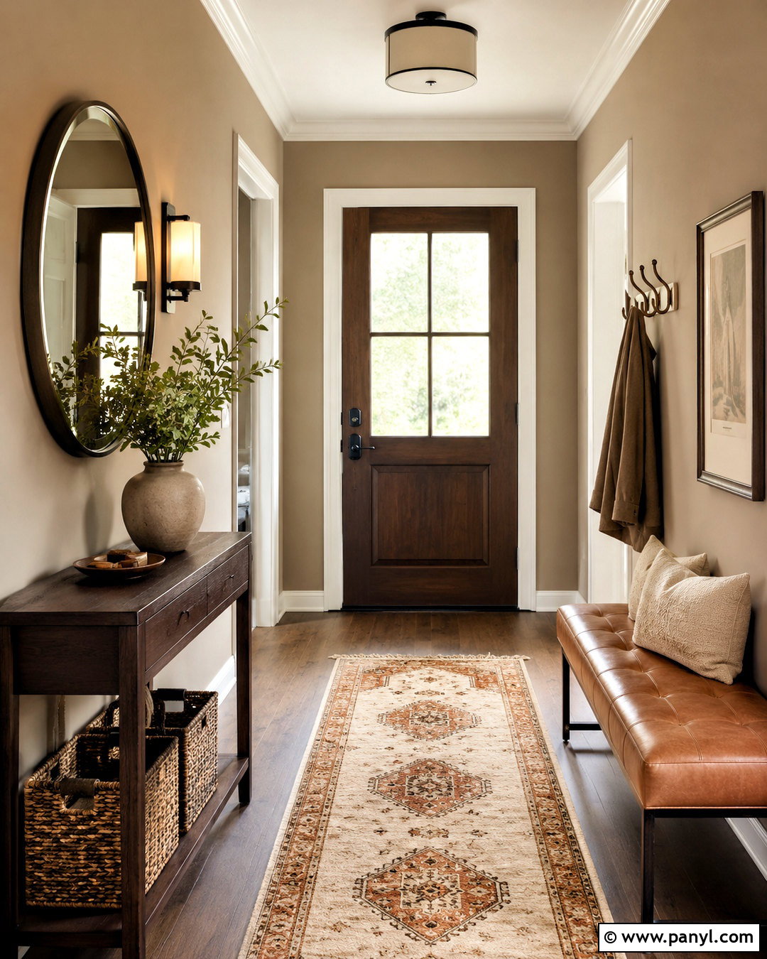 Brown Entryway - 20 brown aesthetic house ideas