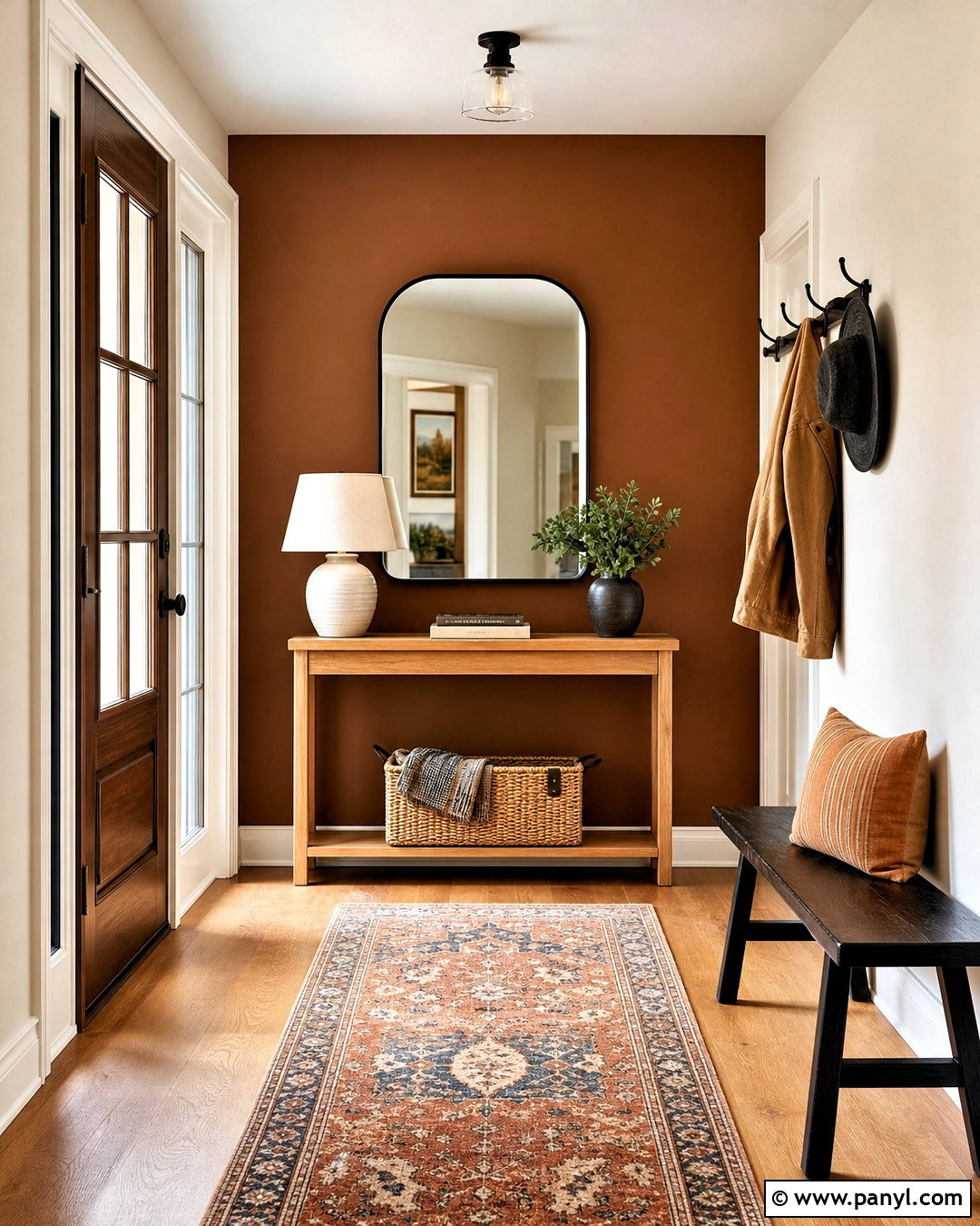Brown Entryway Accent Wall - 20 brown accent wall ideas