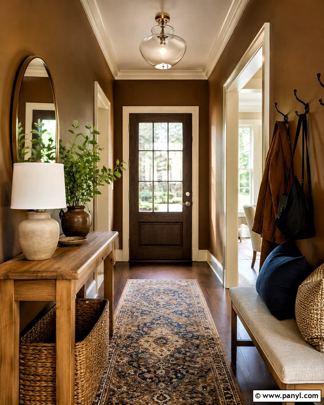 Brown Entryway Walls - 40 brown wall paint ideas