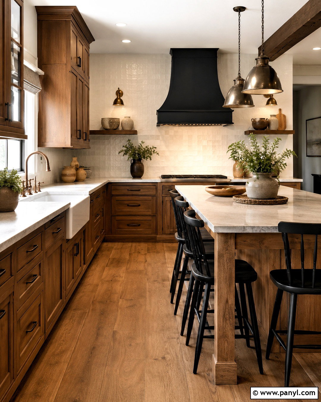 Brown Farmhouse Kitchen - 20 brown aesthetic house ideas