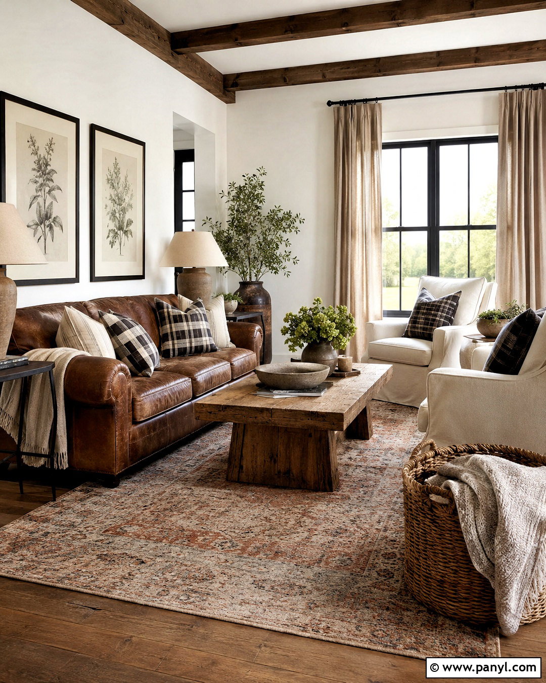 Brown Farmhouse Living Room - 20 brown interior design living room ideas