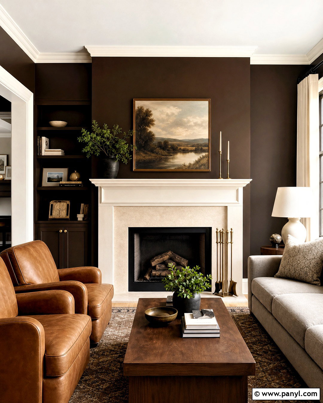 Brown Fireplace Accent Wall - 20 brown accent wall ideas