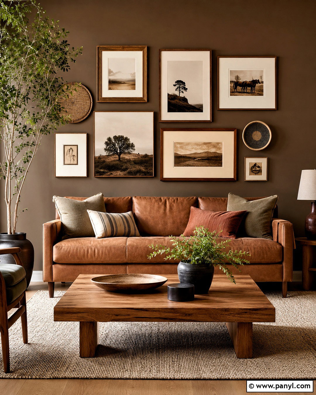 Brown Gallery Wall - 20 brown wall art ideas