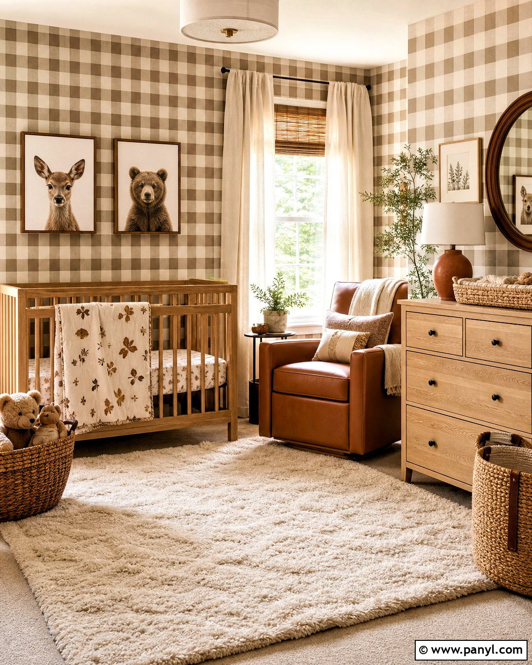 Brown Gingham Nursery - 20 gingham nursery ideas