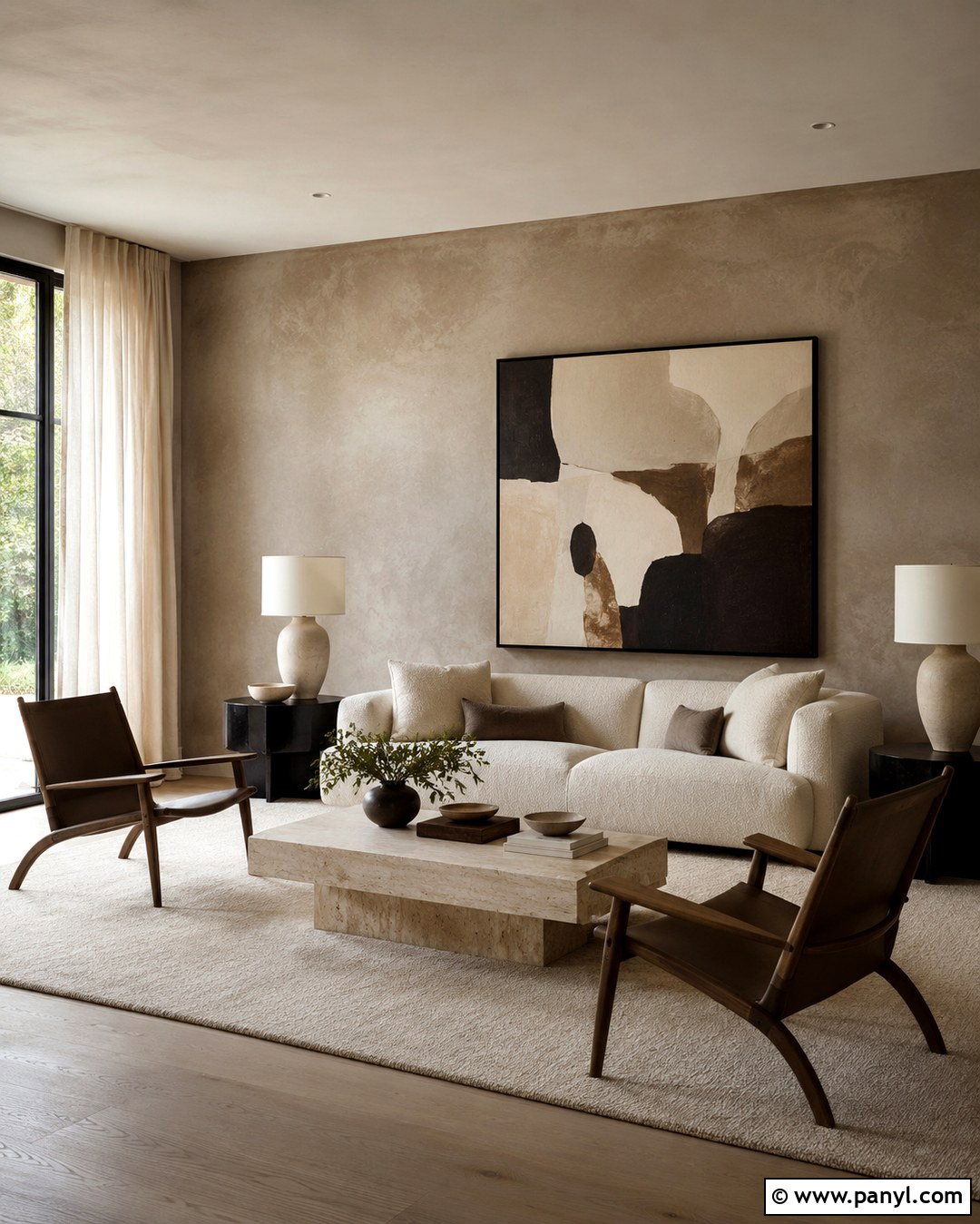 Brown Grey Limewash Living Room - 20 Brown Grey Wall Color Ideas