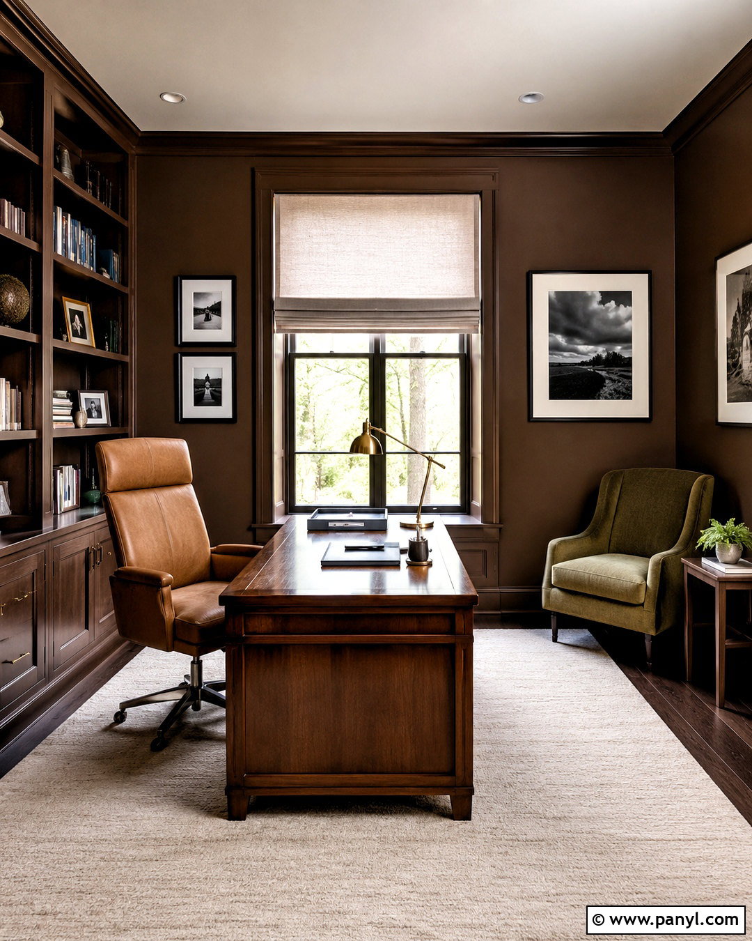 Brown Home Office Walls - 40 brown wall paint ideas
