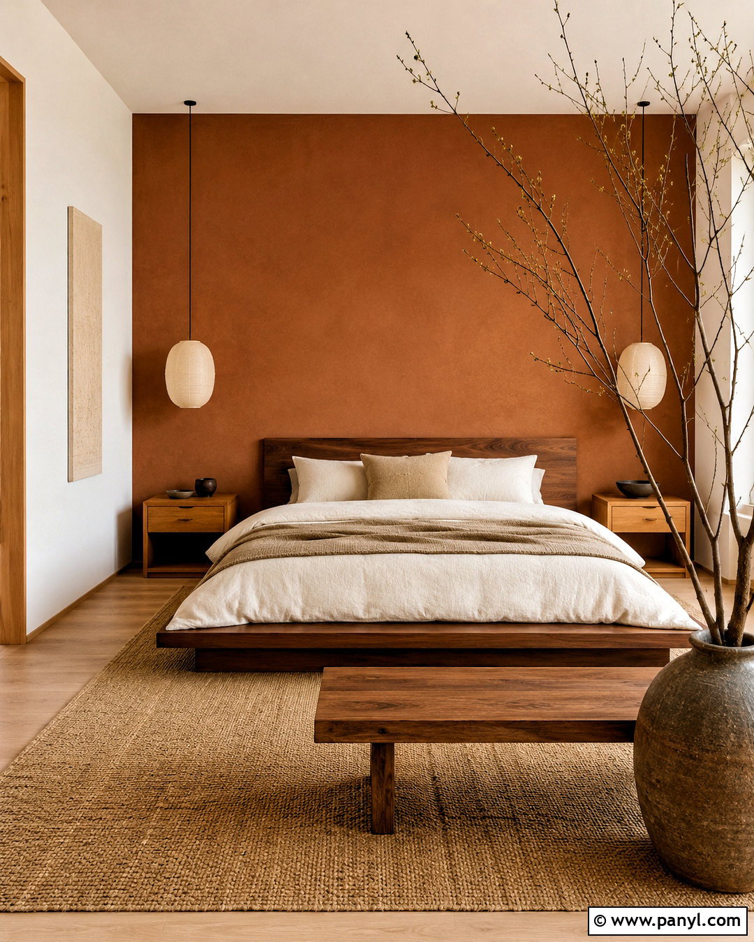 Brown Japandi Bedroom - 20 brown home aesthetic ideas