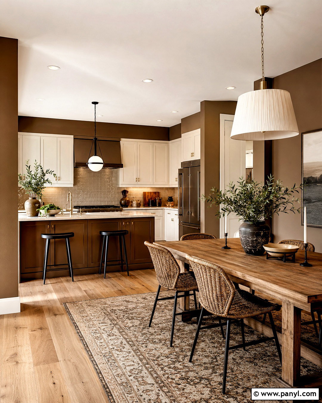 Brown Kitchen And Dining Room Walls - 40 brown wall paint ideas