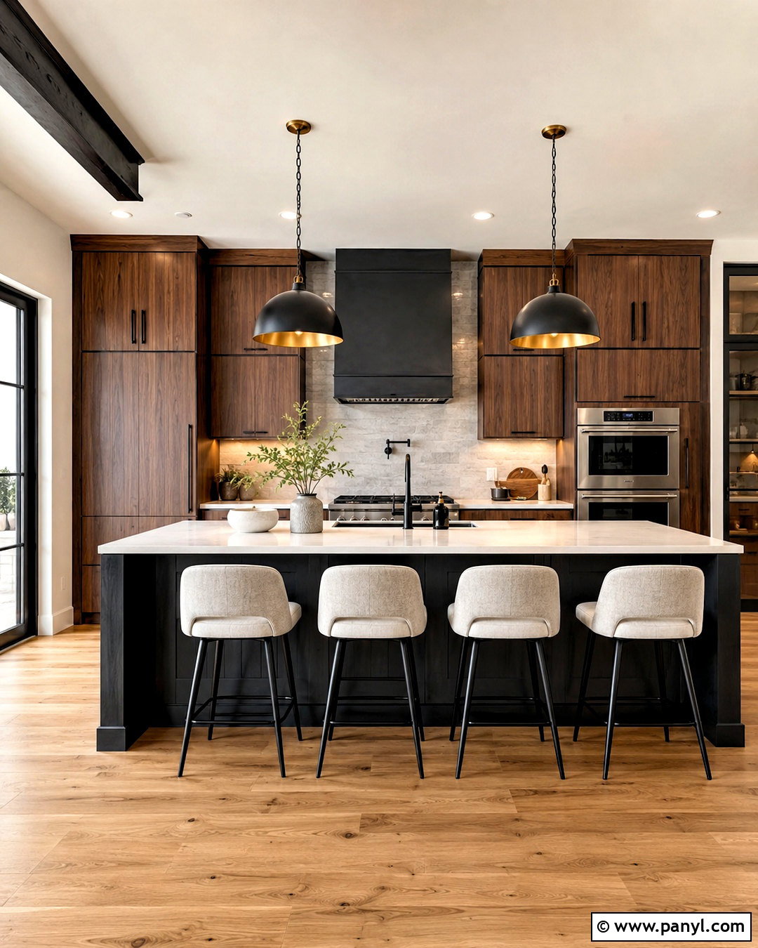 Brown Kitchen Cabinets With Charcoal Gray - 20 brown kitchen cabinets color schemes
