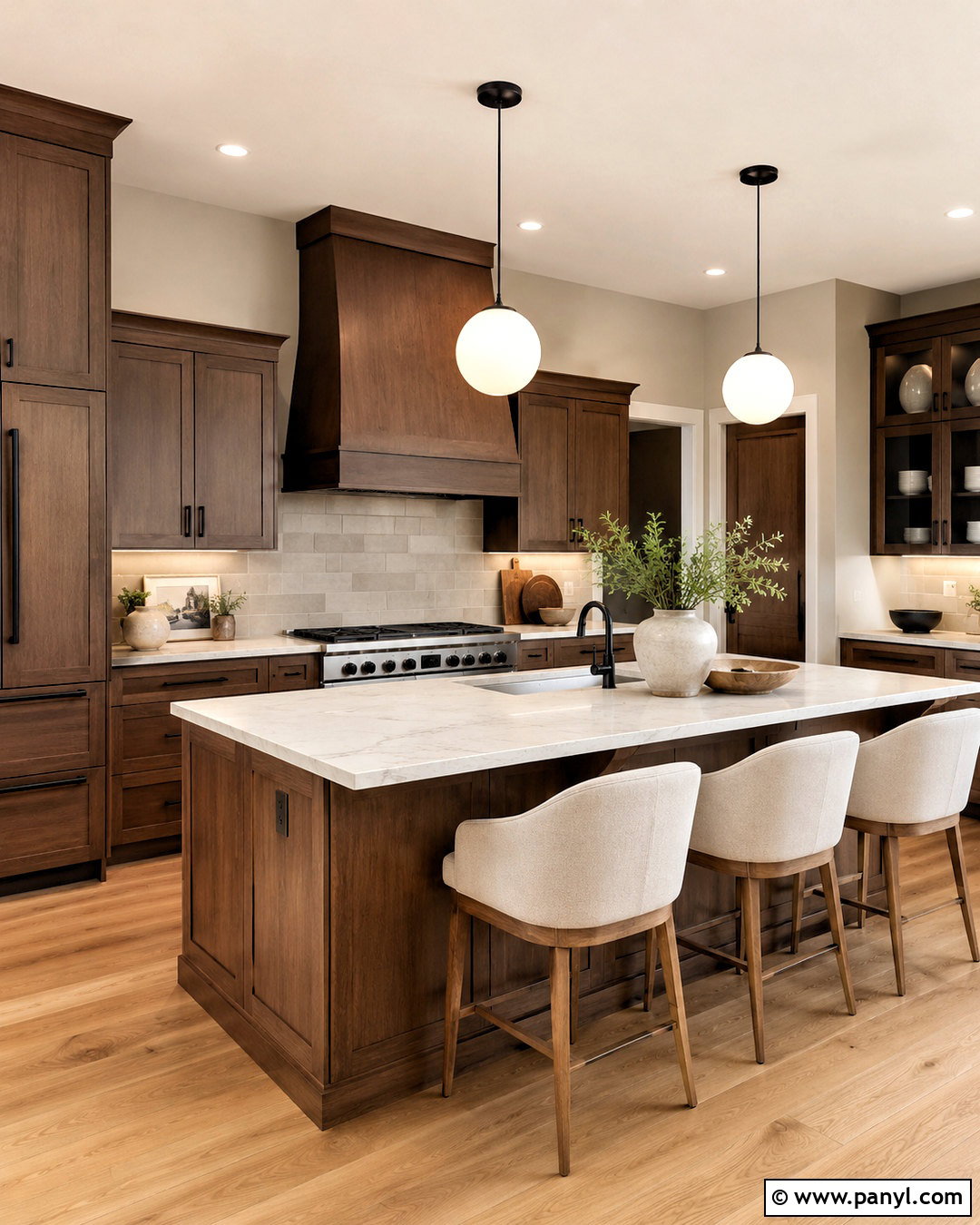Brown Kitchen Cabinets With Greige - 20 brown kitchen cabinets color schemes