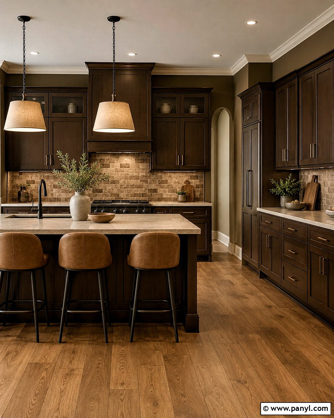 Brown Kitchen Cabinets With Mocha Tones - 20 brown kitchen cabinets color schemes