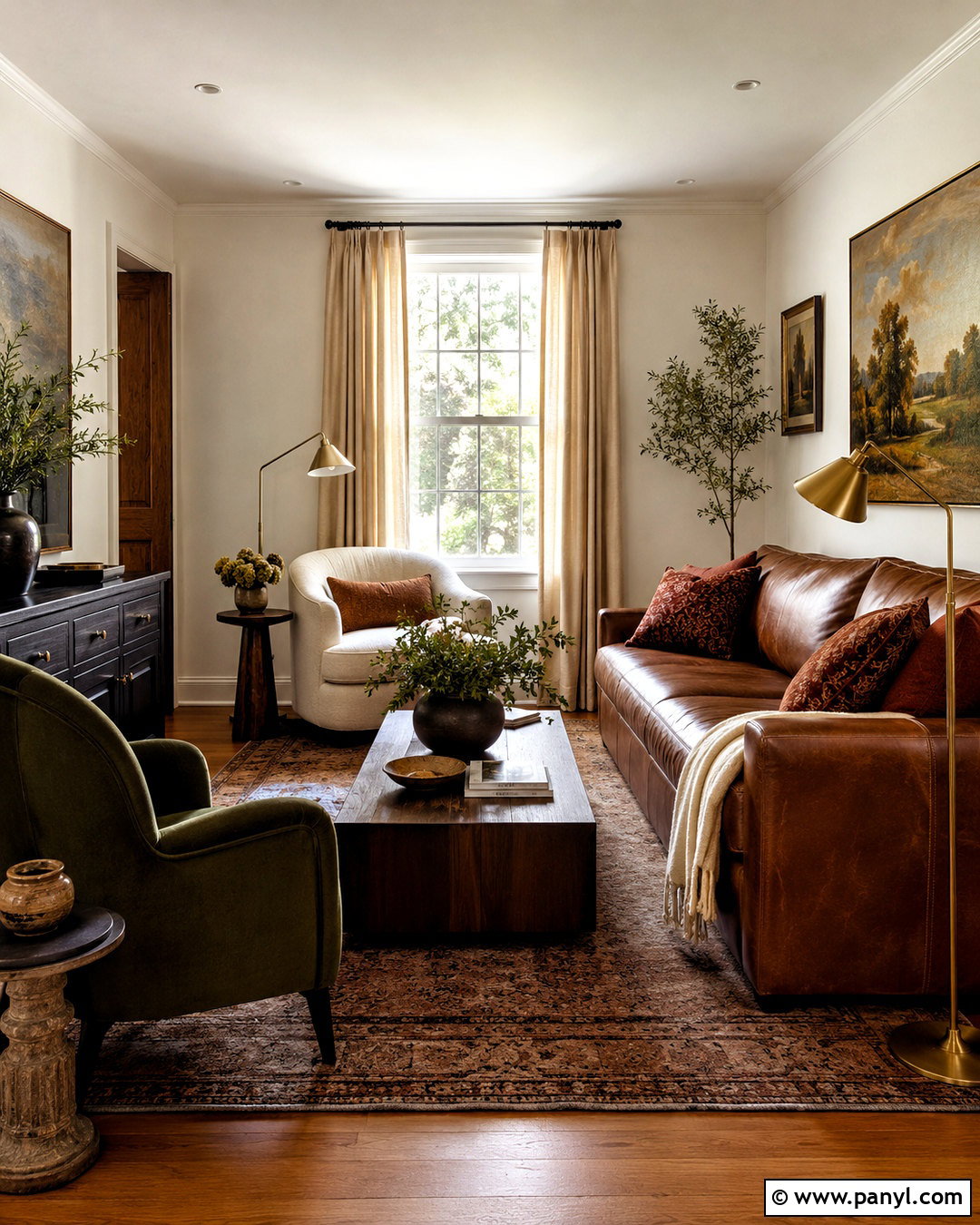 Brown Leather Living Room - 20 brown tones living room ideas