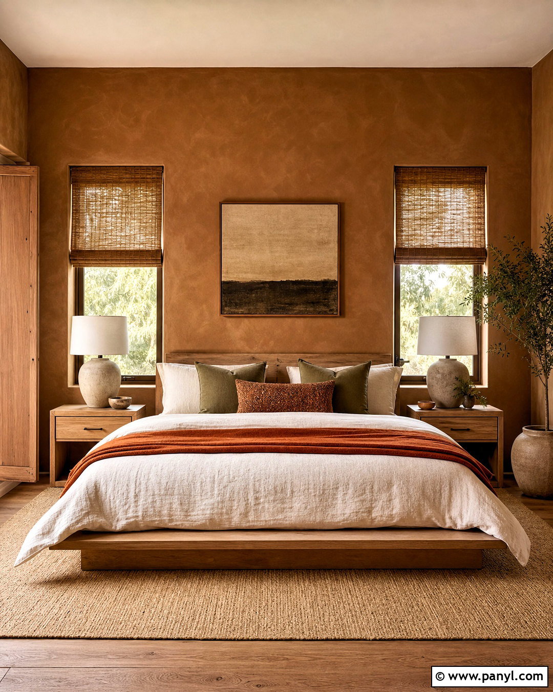Brown Limewash Bedroom - 20 brown rooms paint ideas
