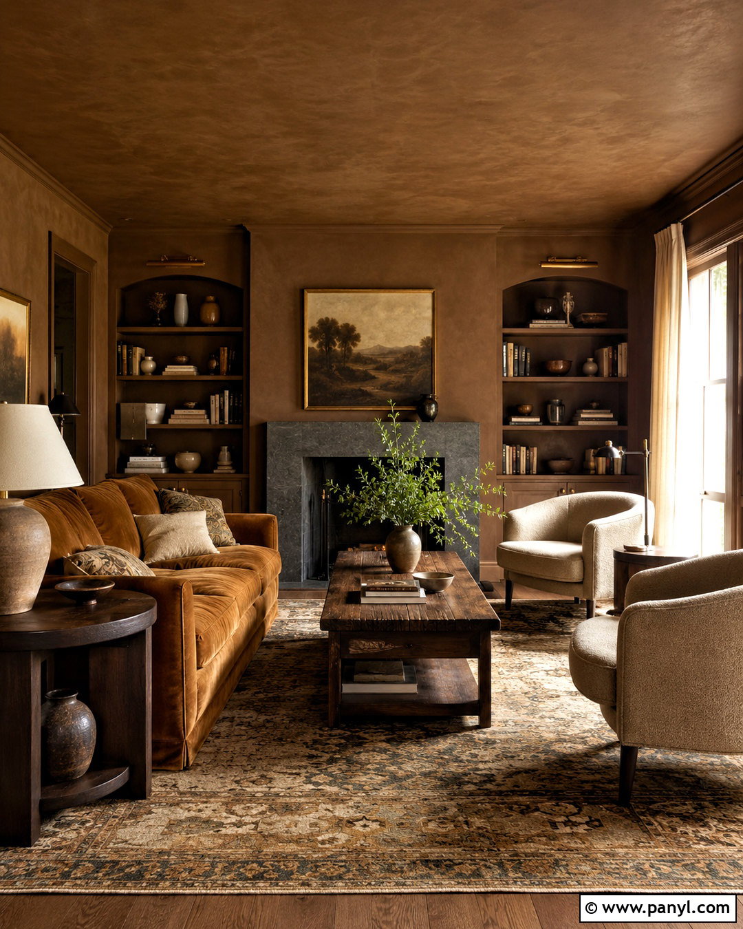 Brown Limewash Color Drench - 20 brown limewash wall ideas