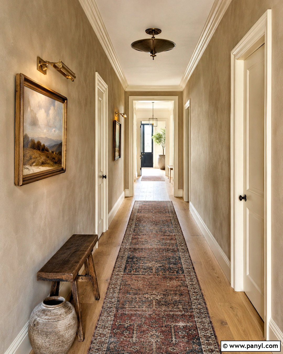 Brown Limewash Hallway - 20 brown limewash wall ideas