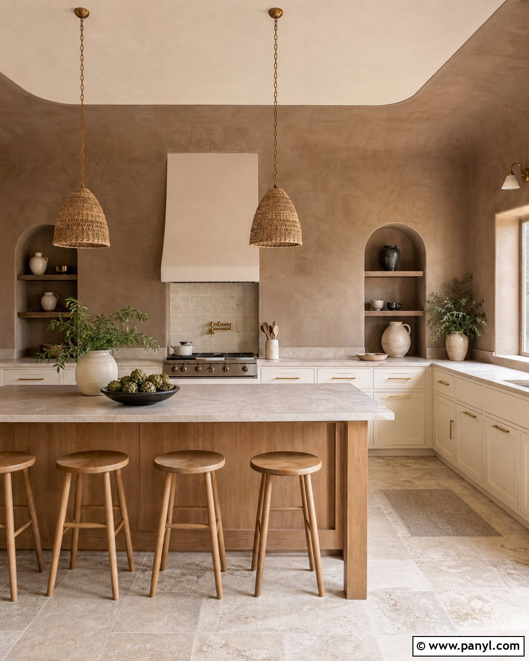 35 Brown Kitchen Walls for Warm and Welcoming Modern Homes