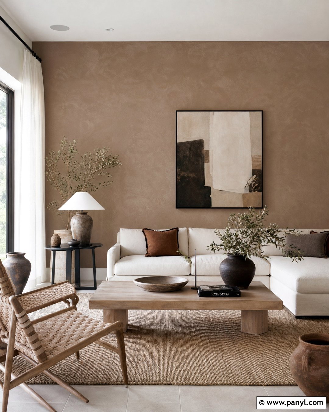 Brown Limewash Living Room Walls - 35 Brown Wall Color Ideas