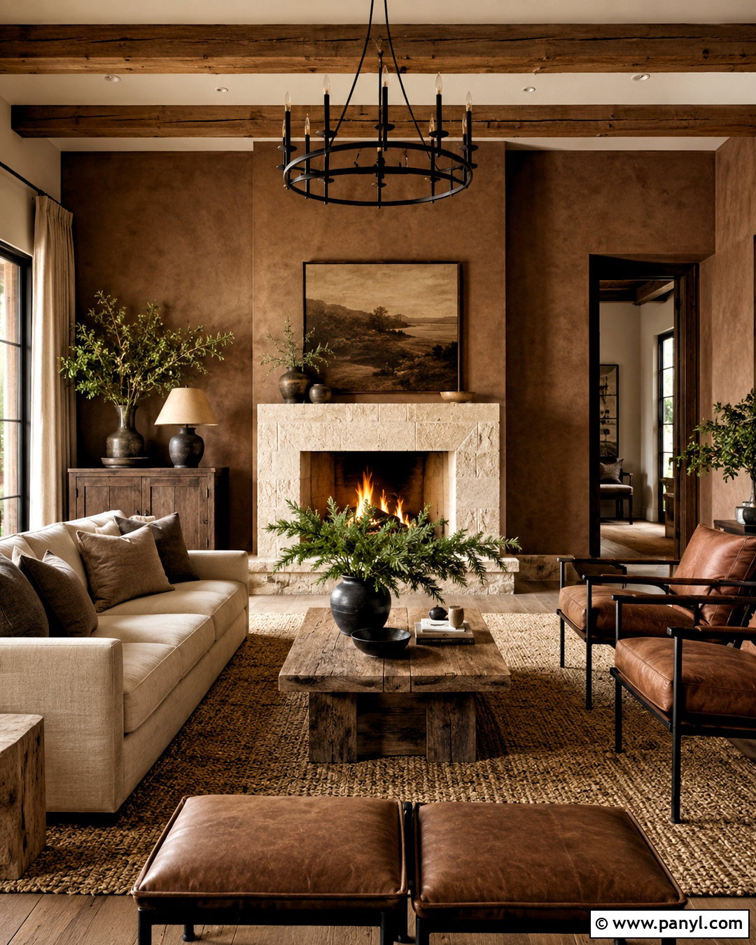Brown Limewash Modern Rustic Room - 20 brown limewash wall ideas