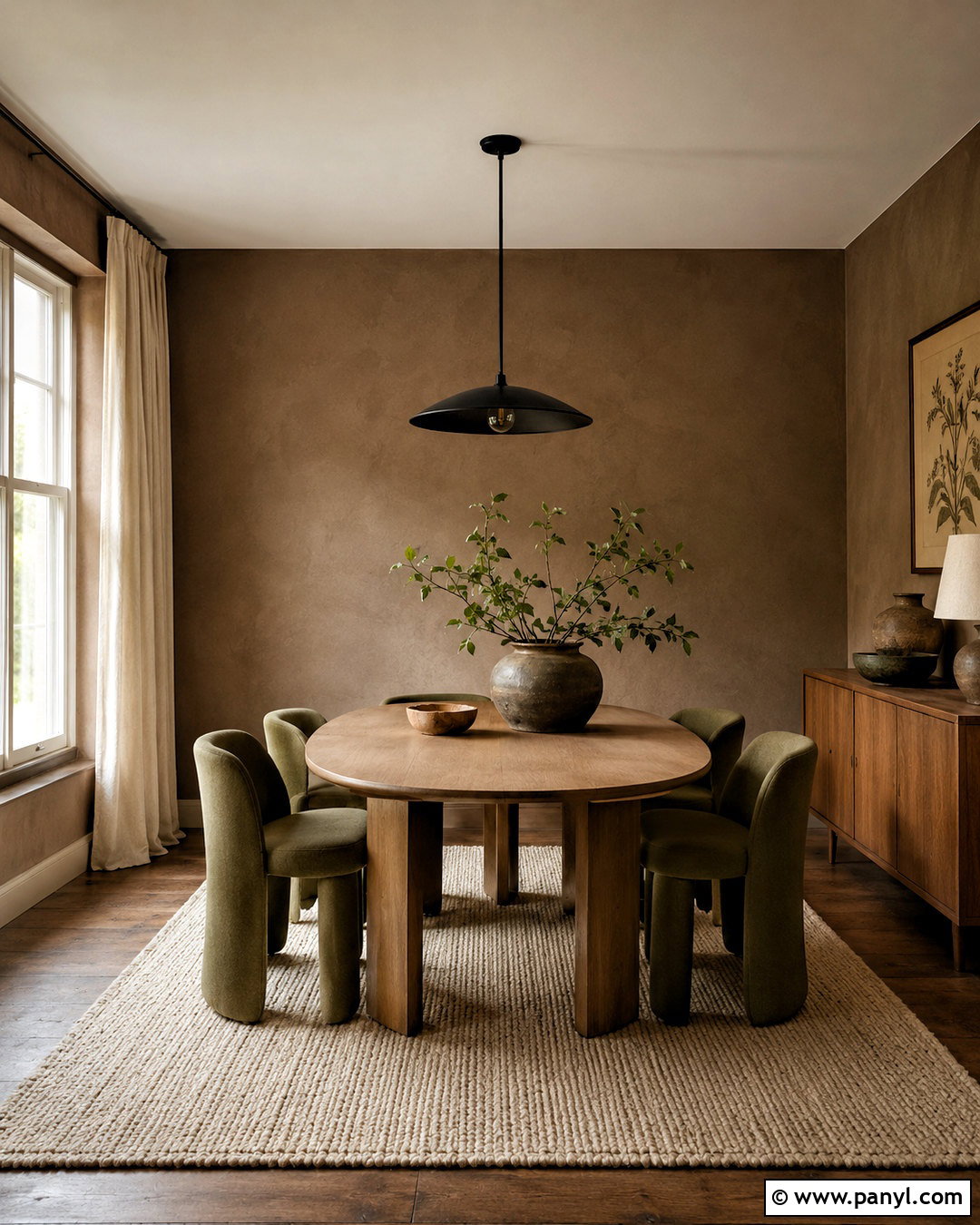 Brown Limewash With Olive Green - 20 brown limewash wall ideas