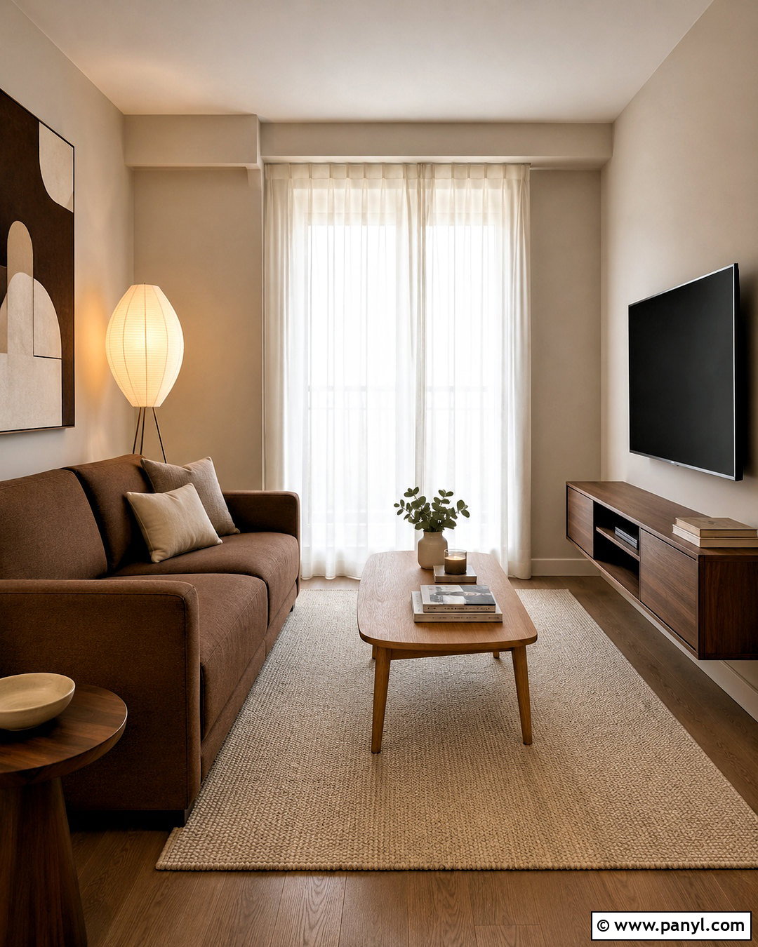 Brown Minimalist Apartment - 20 brown home aesthetic ideas