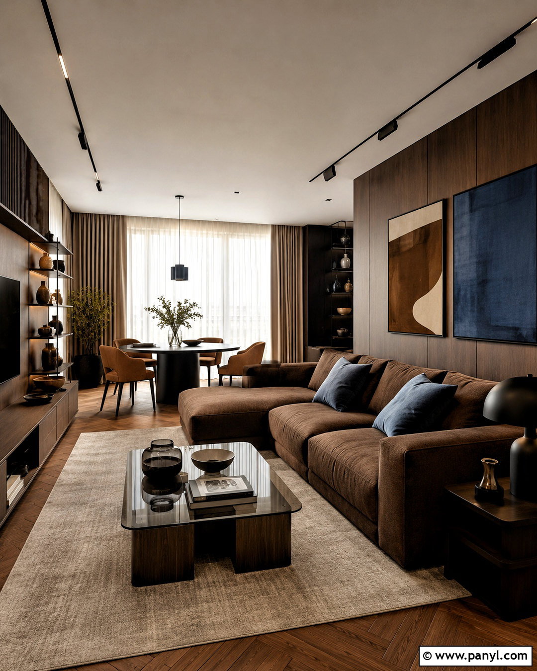 Brown Modern Apartment - 20 brown apartment aesthetic ideas