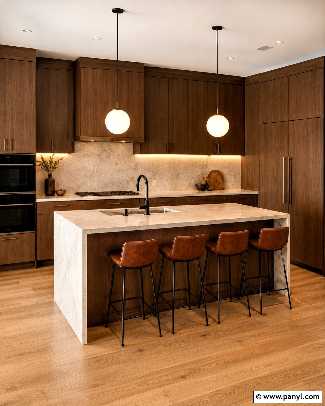 Brown Modern Kitchen - 20 brown aesthetic house ideas