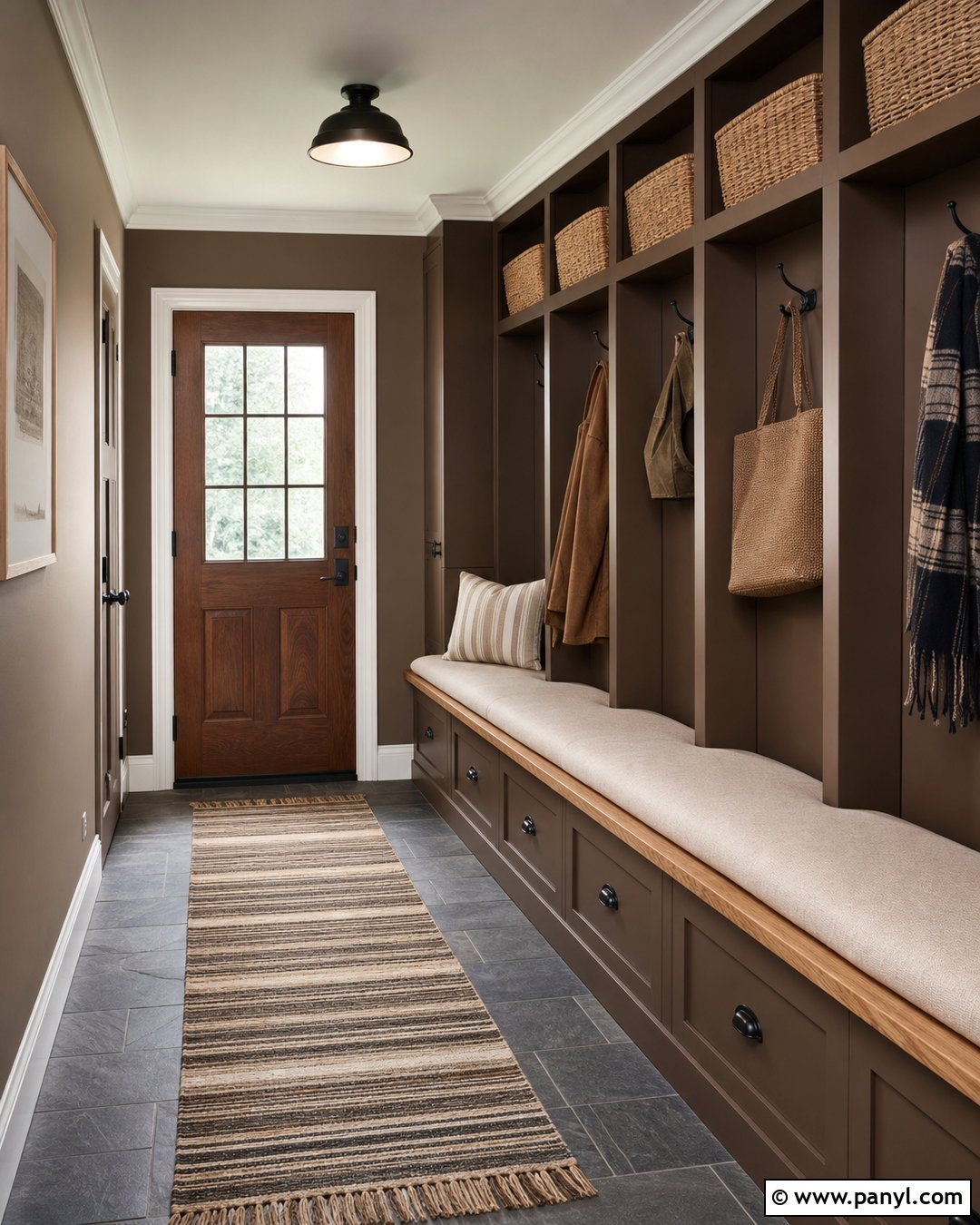 Brown Mudroom Walls - 30 brown painted walls