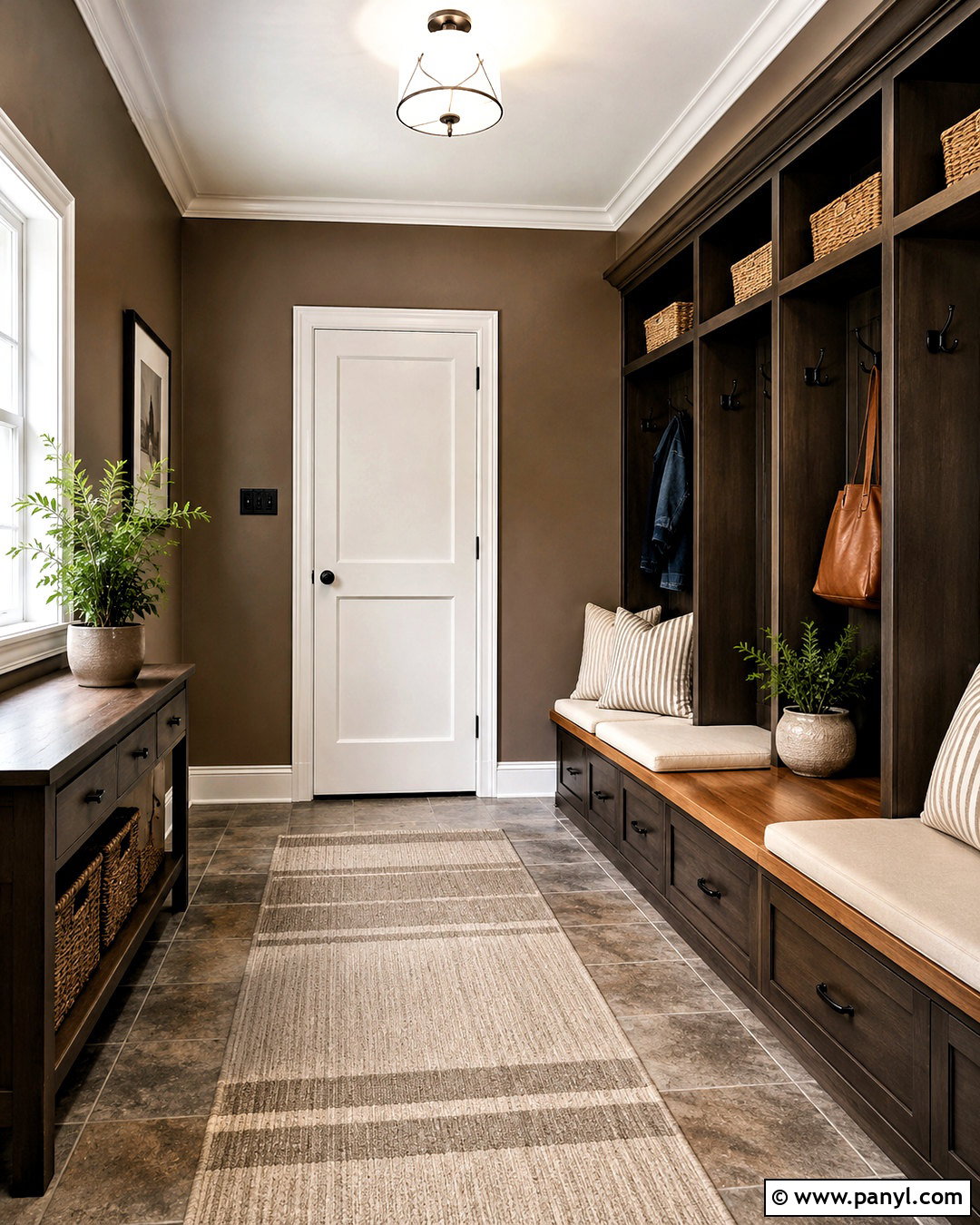 Brown Mudroom Walls - 40 brown wall paint ideas