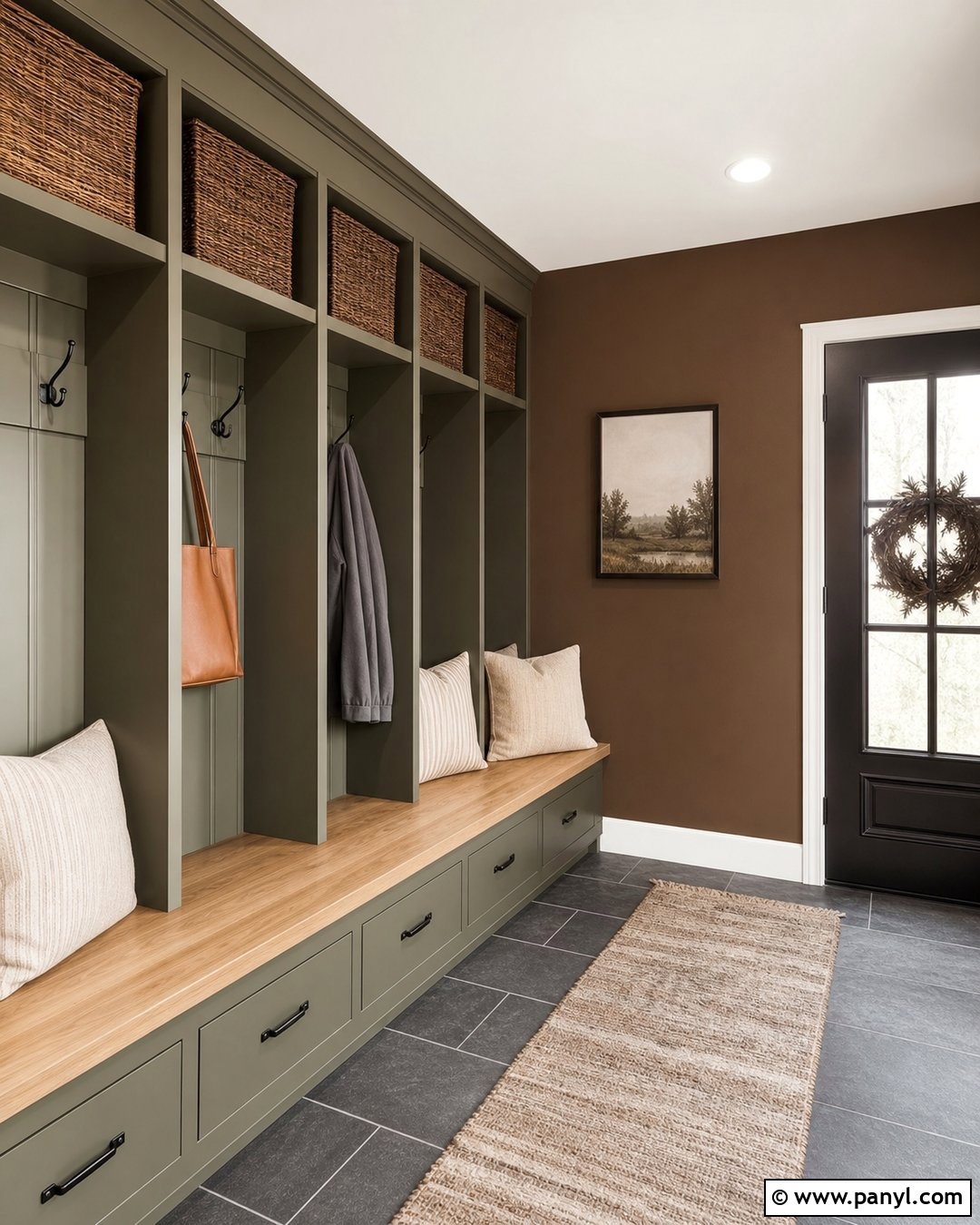 Brown Mudroom Walls - 30 Brown Paint Walls