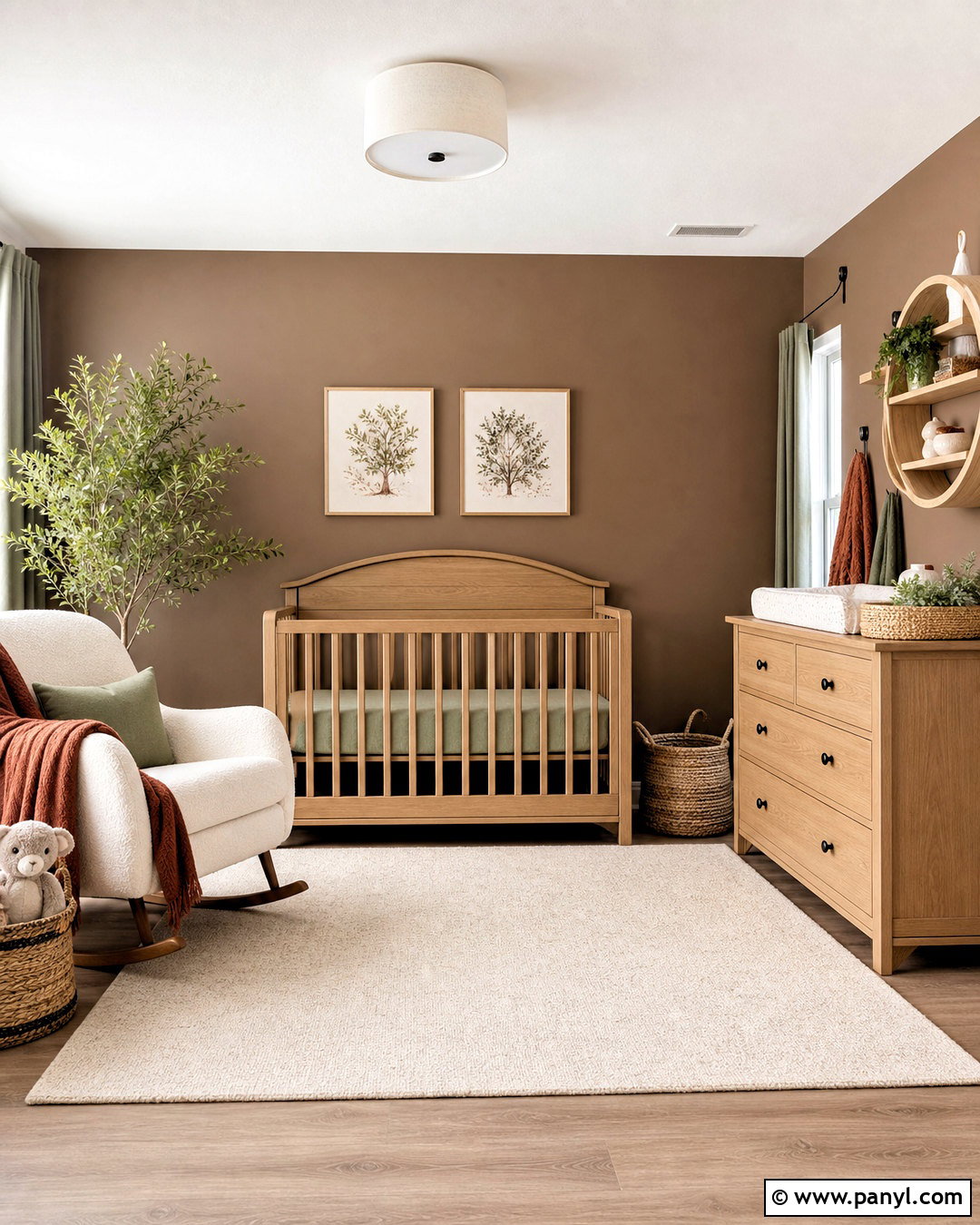Brown Nursery Accent Wall - 20 brown accent wall ideas