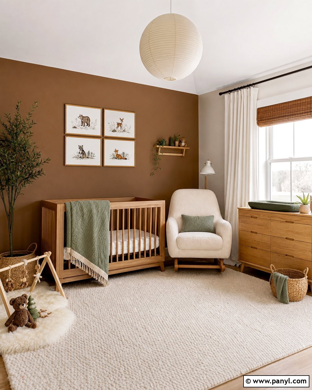 Brown Nursery Feature Wall - 35 Brown Feature Wall Ideas